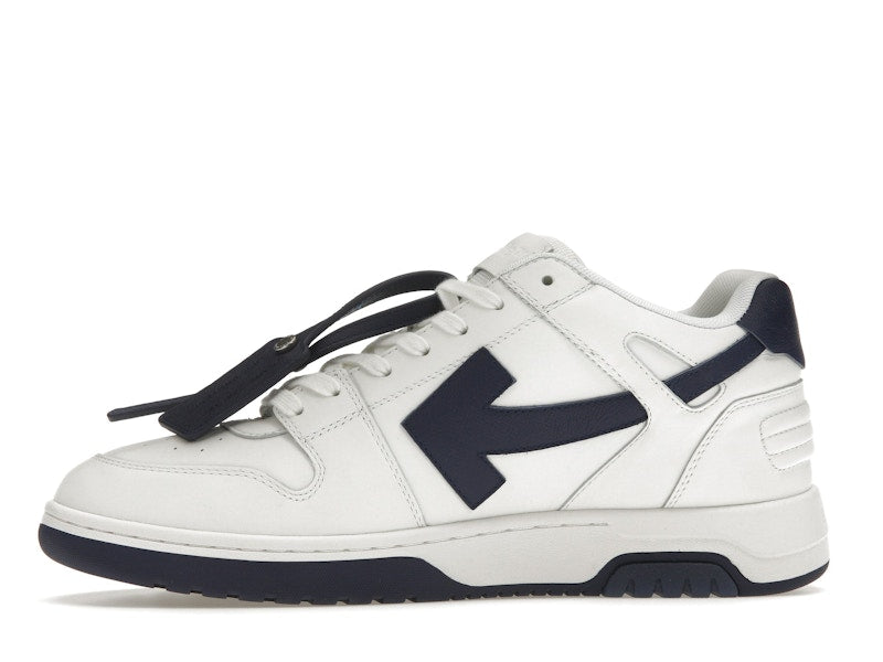 OFF-WHITE Out Of Office OOO Low Tops White Navy Blue
