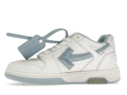 OFF-WHITE Out Of Office OOO Low Tops Embroidered Arrow White Light Blue