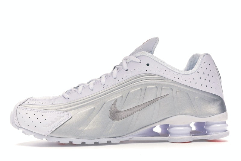 Nike Shox R4 White Metallic Silver
