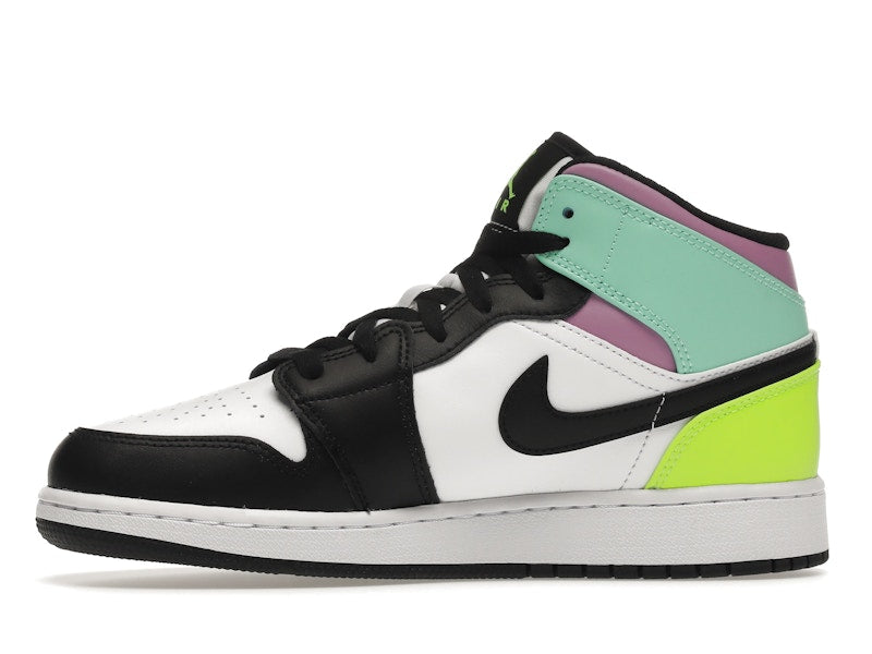 Jordan 1 Mid Pastel Black Toe (GS)