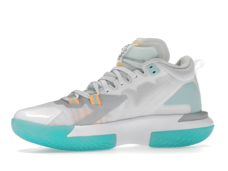 Jordan Zion 1 White Dynamic Turquoise