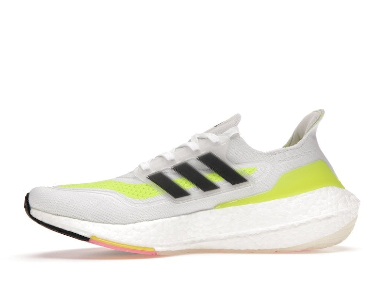 adidas Ultra Boost 21 White Solar Yellow