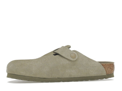 Birkenstock Boston Soft Footbed Suede Faded Khaki