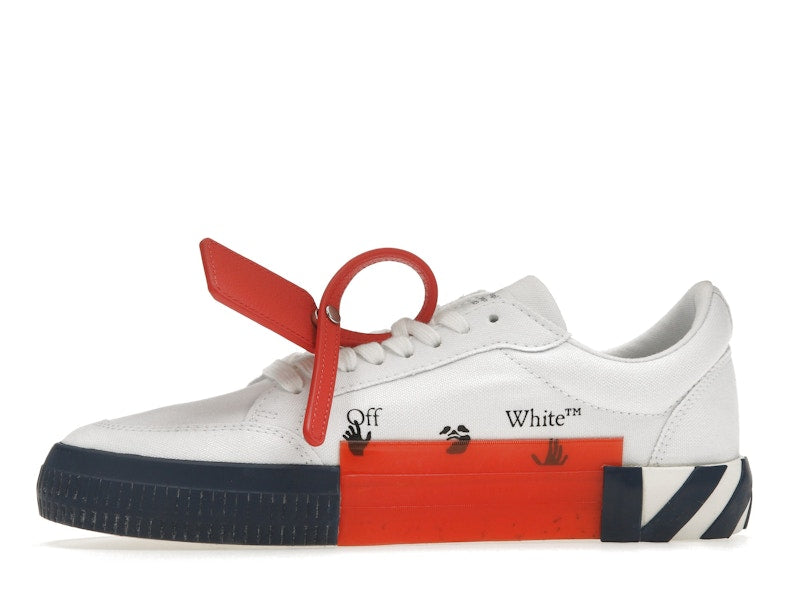 OFF-WHITE Vulcanized Low White Blue Canvas