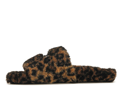 Balenciaga Furry Slide Leopard Brown Black