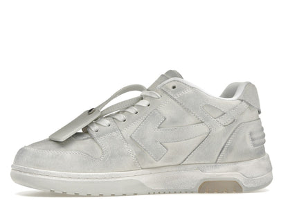 OFF-WHITE Out Of Office OOO Low Tops White Distressed