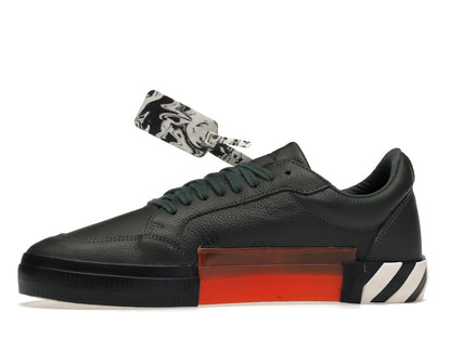 OFF-WHITE Vulc Low Dark Green Leather