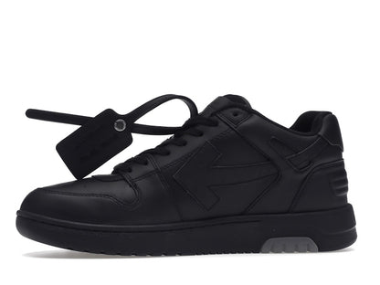 OFF-WHITE Out Of Office OOO "For Walking" Low Tops Black White