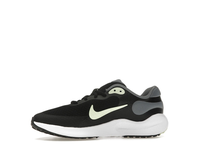 Nike Revolution 7 Black Smoke Grey White Barely Volt (GS)