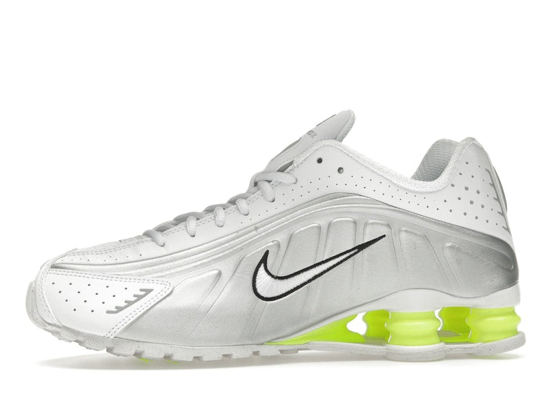 Nike Shox R4 White Metallic Silver Volt (Women's)
