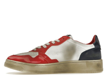 Autry Medalist Leather Low Super Vintage White Blue Red