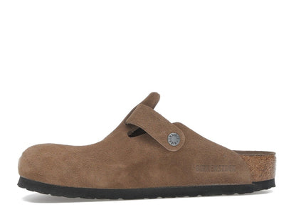 Birkenstock Boston Soft Footbed Suede Dark Tea Tonal