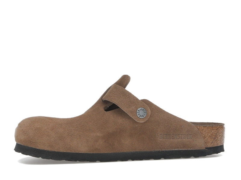 Birkenstock Boston Soft Footbed Suede Dark Tea Tonal