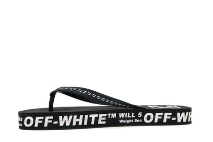 Off-White Logo Typographic Flip Flop Black SS20