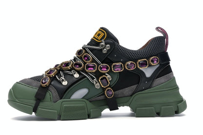 Gucci Flashtrek SEGA Green Removable Crystal