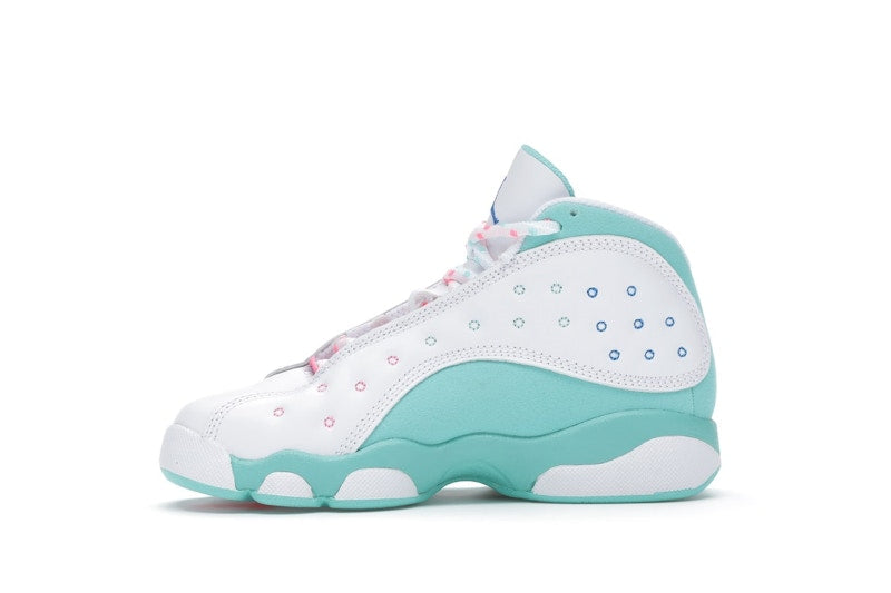 Jordan 13 Retro White Soar Green Pink (PS)