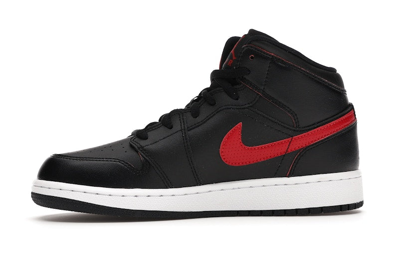 Jordan 1 Retro Mid Black Gym Red (GS)