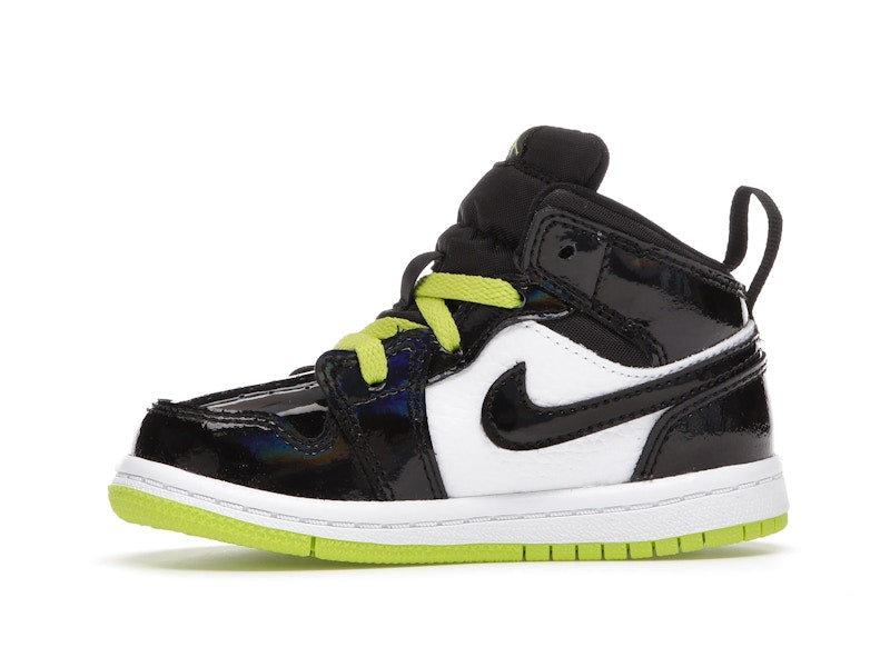 Jordan 1 Mid Black Cyber Mystic Green (TD)