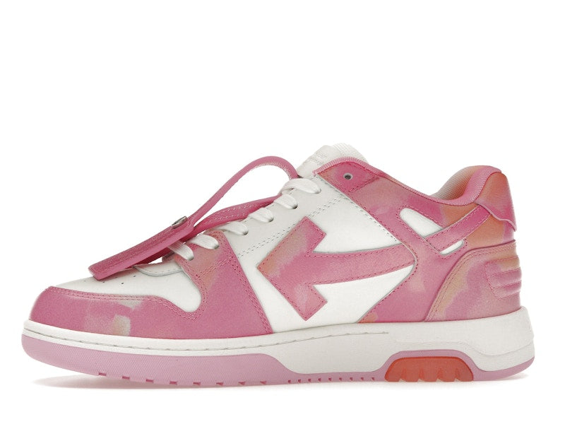 OFF-WHITE Out Of Office OOO "For Walking" Low Tops Pink Tie Dye