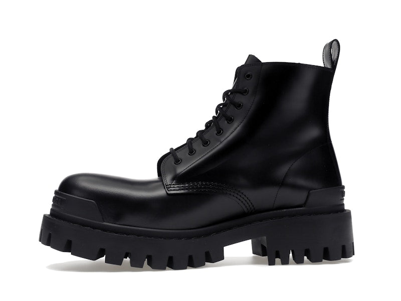 Balenciaga Strike 20mm Lace Up Boot Black