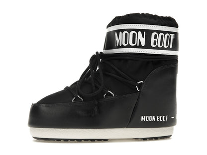 Moon Boot Icon Low Nylon Boot Black White