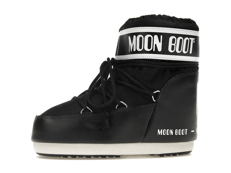 Moon Boot Icon Low Nylon Boot Black White