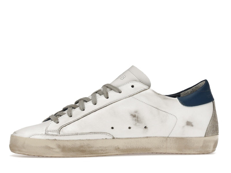 Golden Goose Super-Star White Royal Blue Grey Suede Patch