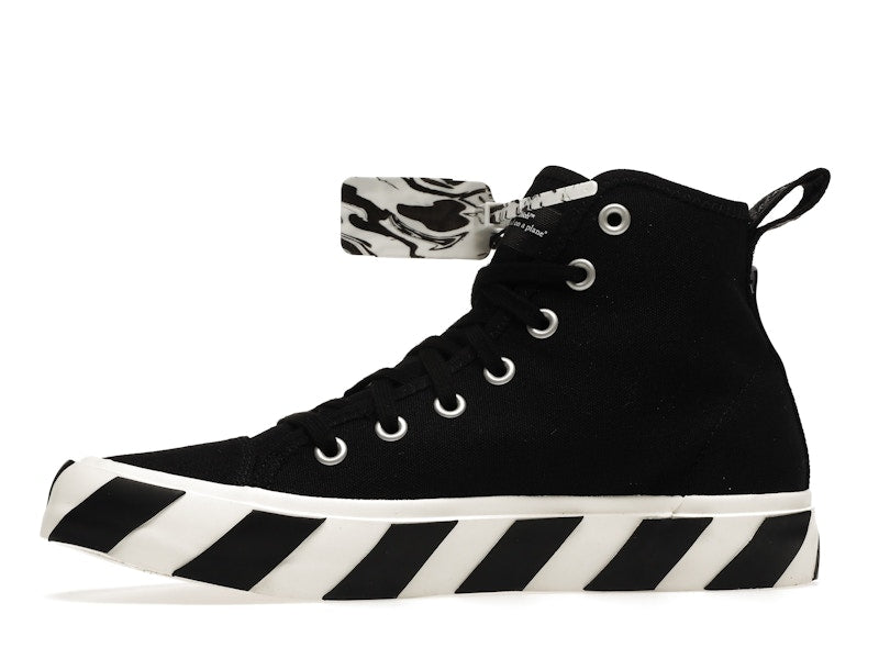 OFF-WHITE Vulcanized Mid Top Black White