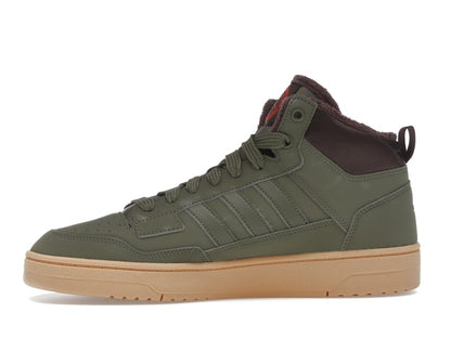 adidas Rapid Court Mid Winterized Olive Strata Shadow Brown Gum