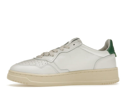 Autry Medalist Leather Low White Green