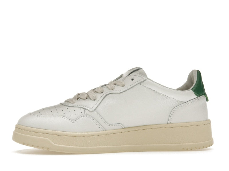 Autry Medalist Leather Low White Green
