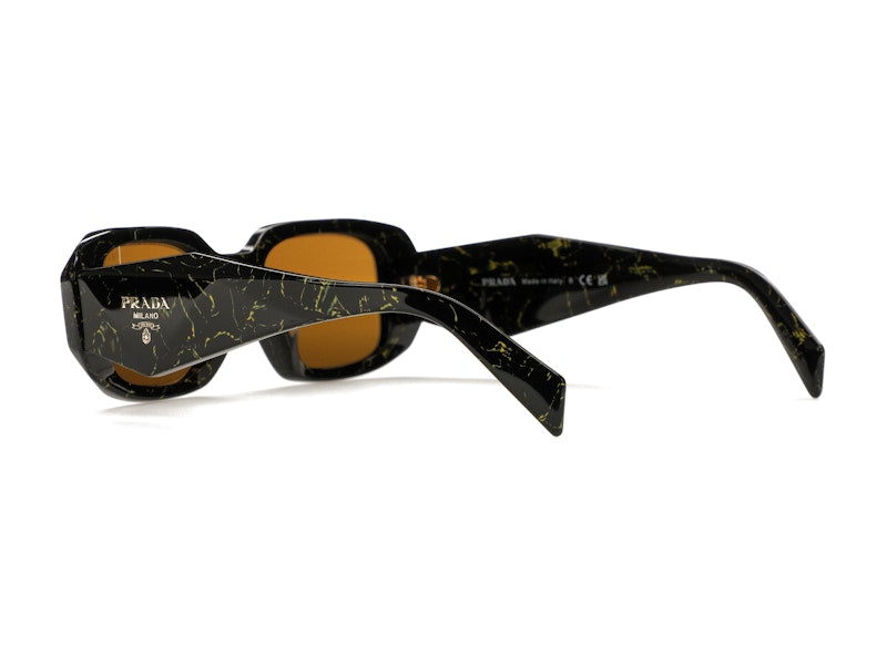 Prada Sunglasses PR 17WSF Black/Yellow Marble/Dark Brown (PR17WSF-19D01T-51)