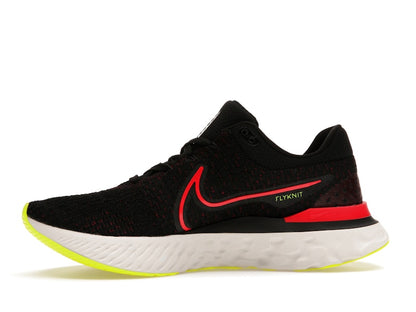 Nike React Infinity Run Flyknit 3 Black Siren Red Volt