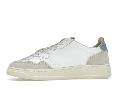Autry Medalist Leather Low White Silver Blue