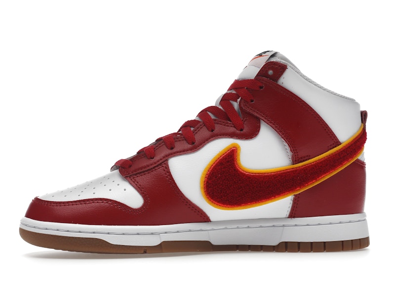 Nike Dunk High Chenille Swoosh White Gym Red