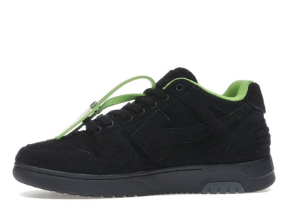 OFF-WHITE Out Of Office "OOO" Low Tops Black Green Wool