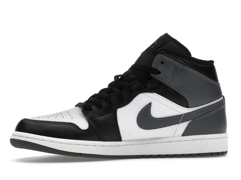 Jordan 1 Mid Black White Iron Grey