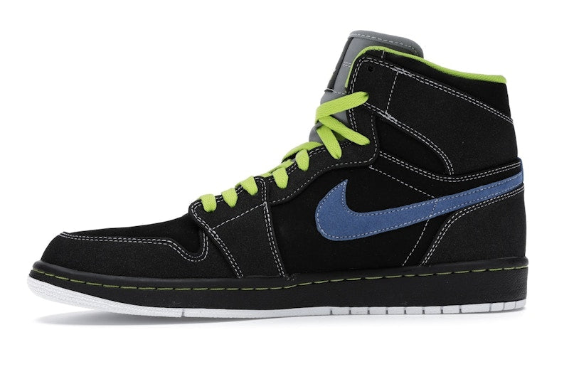 Jordan 1 Retro High Black Cyber Blue Sapphire