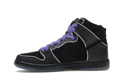 Nike SB Dunk High Black Purple Box
