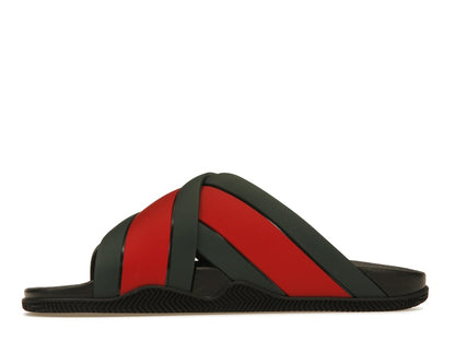 Gucci Web Slide Black Rubber (Women's)