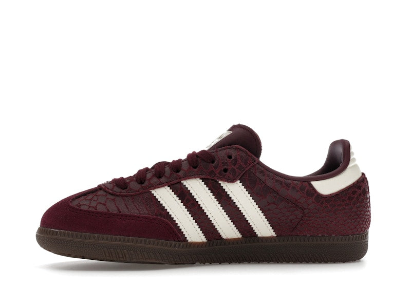 adidas Samba OG Snakeskin Maroon Cream White (Women's)