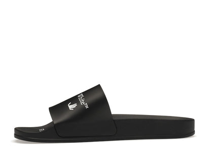 OFF-WHITE Drowning Man Logo Slides Black White FW21