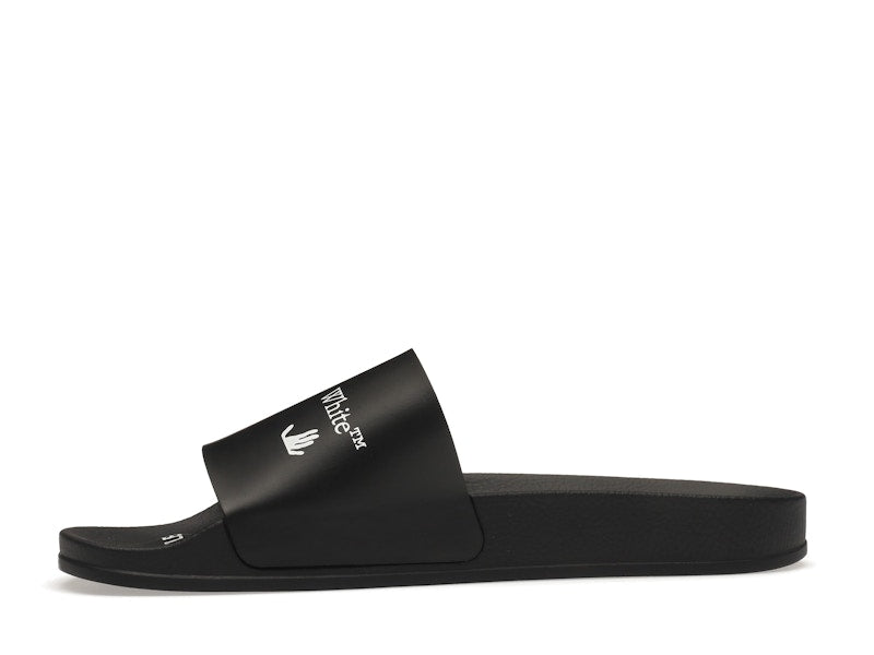 OFF-WHITE Drowning Man Logo Slides Black White FW21