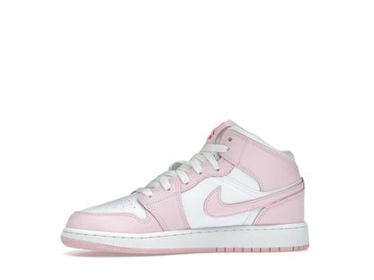 Jordan 1 Mid Pink Foam Fire Red (GS)