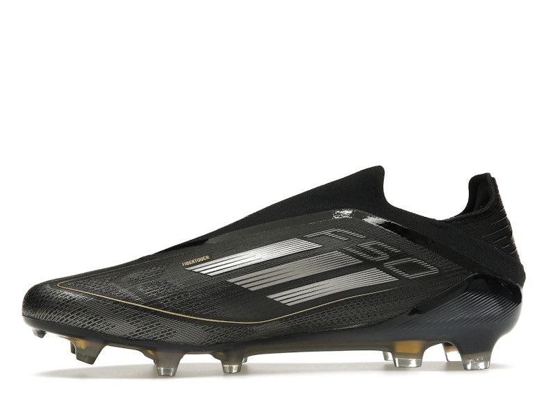 adidas F50 Elite Laceless FG Core Black Iron Metallic Gold Metallic