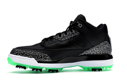 Jordan 3 Retro Golf Black Green Glow