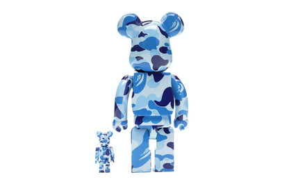 Bearbrick A Bathing Ape ABC Camo 100% & 400% Set Blue