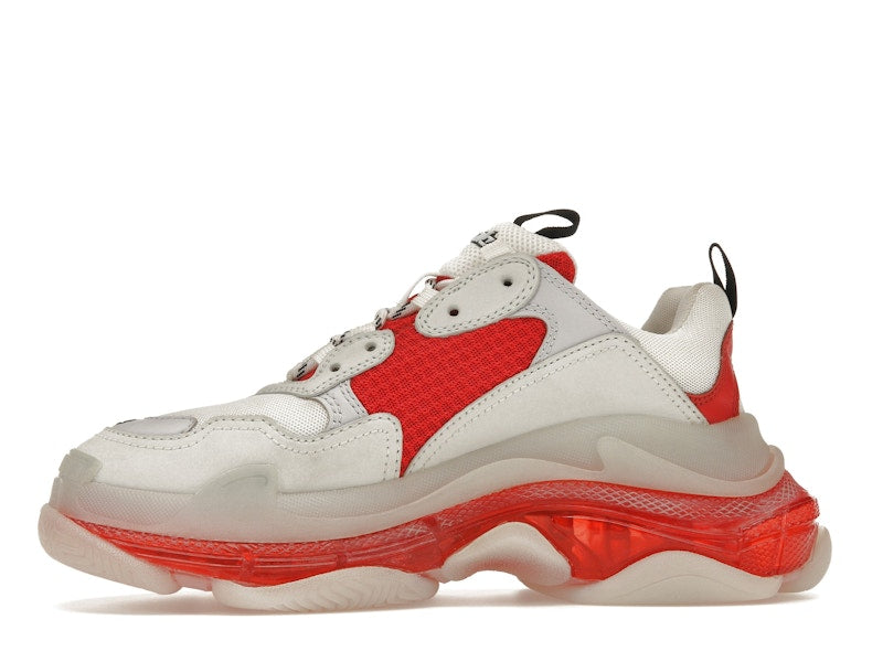 Balenciaga Triple S Clear Sole White Red