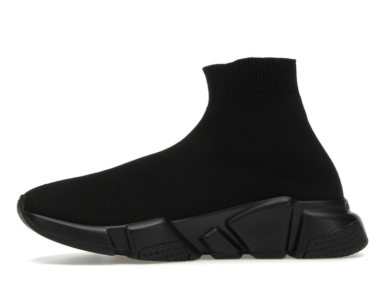 Balenciaga Speed Graffiti Trainers Black White Logo (Women's)