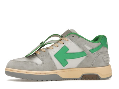 OFF-WHITE Out Of Office OOO Low Tops Light Grey Green